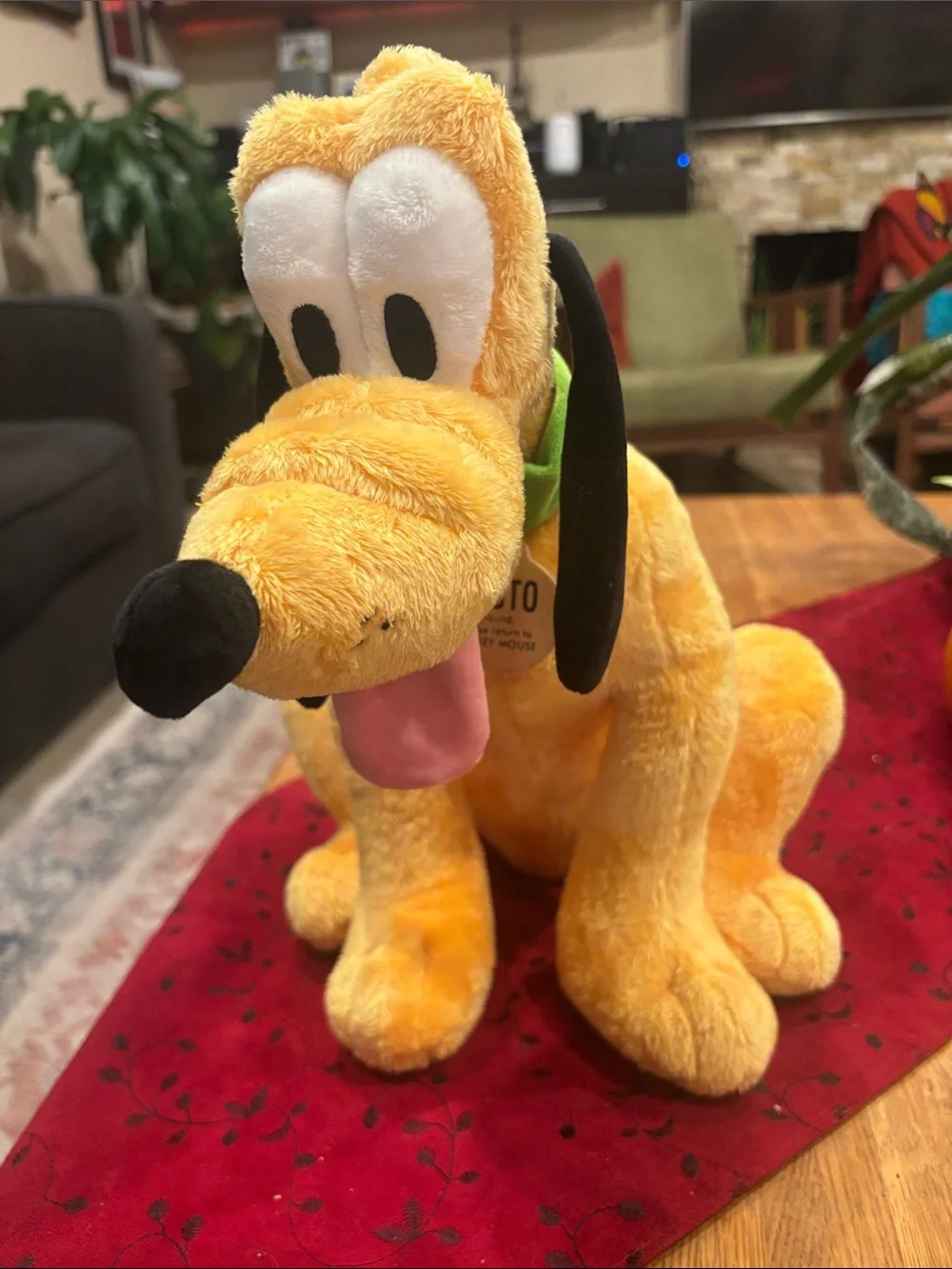 Disney Pluto Plush Dog Toy - Yellow Plush Companion New with Tag 16 inches